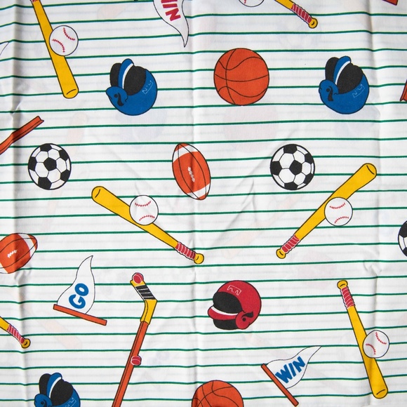 Set of 2 Vintage Whisper Soft Mills Sports Theme Standard Pillowcases - Picture 4 of 8